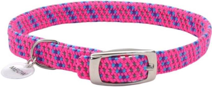 1 count Coastal Pet Elastacat Reflective Safety Collar with Charm Pink