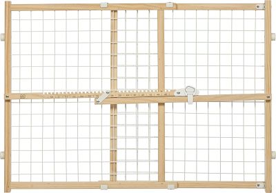 24" tall - 1 count MidWest Wire Mesh Wood Pressure Mount Pet Safety Gate