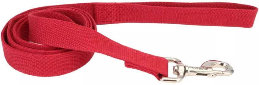 Coastal Pet New Earth Soy Dog Lead Cranberry Red (size: 6 feet x 1"W)