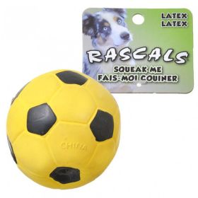 Coastal Pet Rascals Latex Soccer Ball Yellow (size: 3 count)