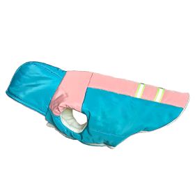 Thickened Cotton Hooded Dog Clothes Warm (Option: Lake Blue-M Code)