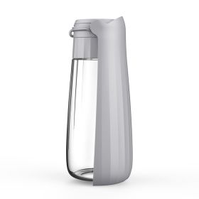 Pet Water Cup Outdoor Portable Folding Dog Water Bottle 550ml Large Capacity Medium To Large Dog Drinking Bottle (Option: Gray 550ml)