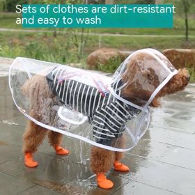Pet Raincoat Dog Small Dog (Option: White-XL)