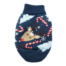 Combed Cotton Ugly Reindeer Holiday Dog Sweater (size: X-Large)
