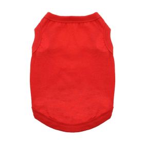 Cotton Dog Tank - Flame Scarlet Red (size: large)