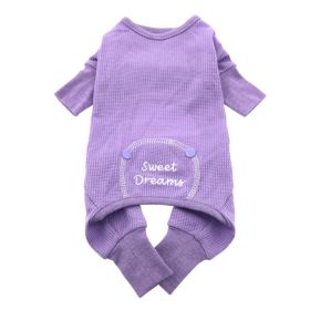 Sweet Dreams Thermal Dog Pajamas - Lilac (size: large)