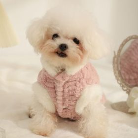 Cat Dog Pet Warm Plush Vest (Option: Rabbit Fur Small Coat Pink-M)